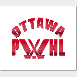 Gradient red ottawa PWHL Posters and Art